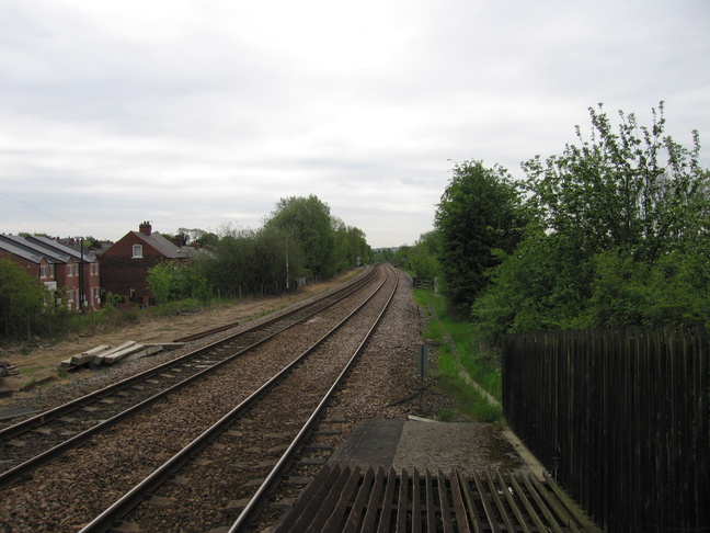 Darton looking south along the line