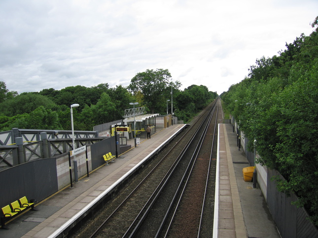 Eastham Rake looking north from
footbridge