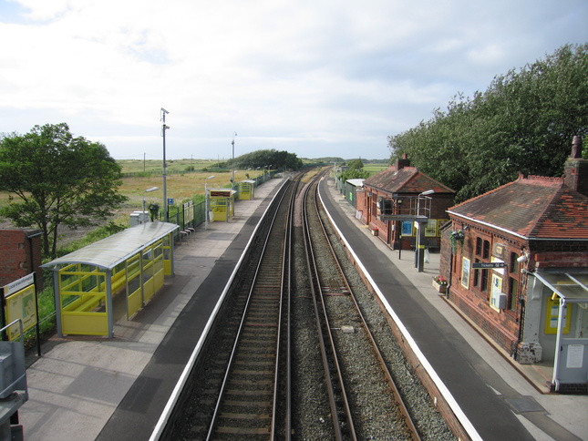 Hall Road from footbridge looking
north