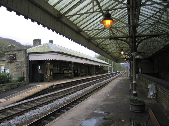 Hebden Bridge platform 1
under canopy