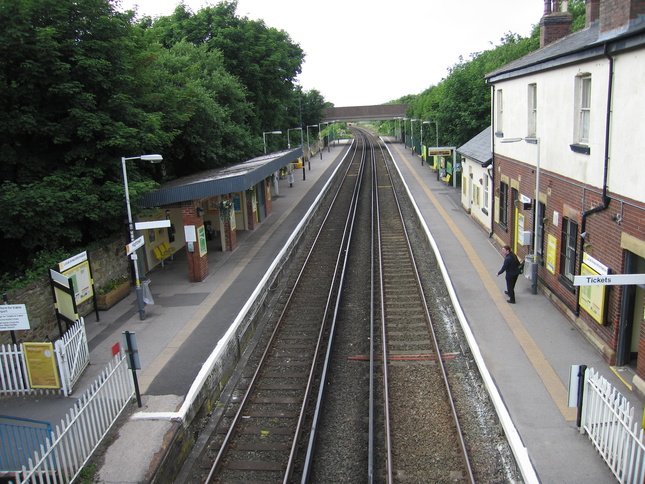 Hightown from footbridge looking
north