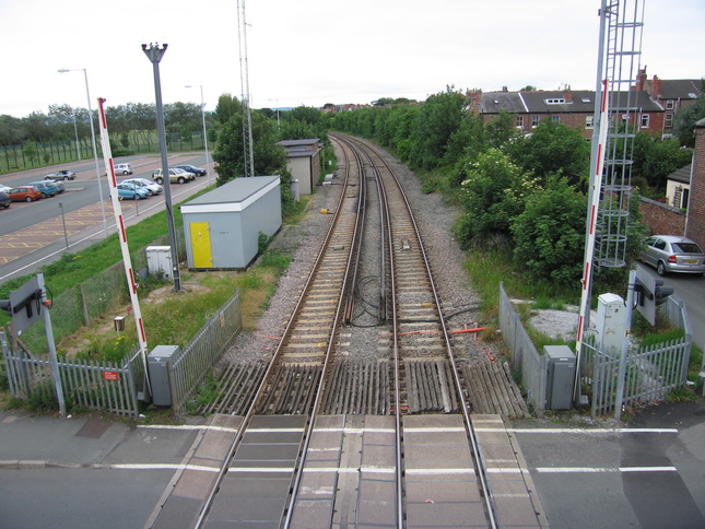 Hoylake looking south from
footbridge