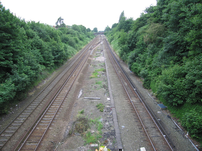 Hunts Cross looking west
from road bridge