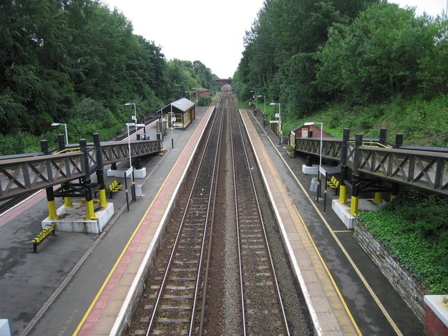 Hunts Cross from footbridge
looking east