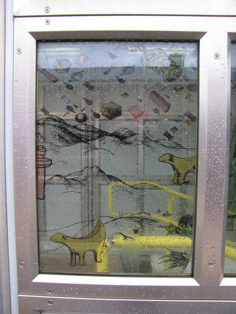 Huyton platform 2 shelter glass