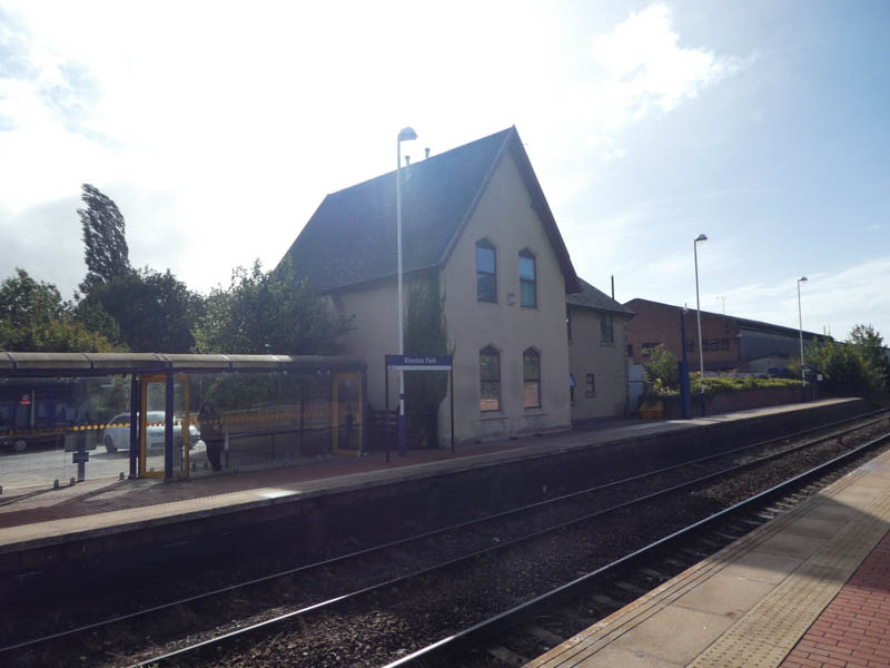 Platform 1, featuring the only surviving part of the original station, the Station Master's house