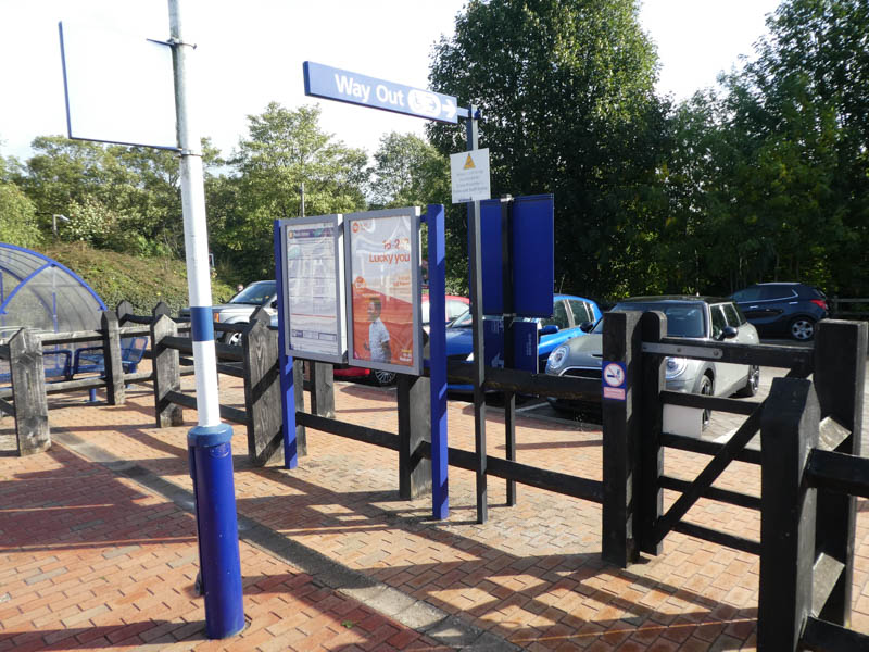 The exit from platform 1 to the car park