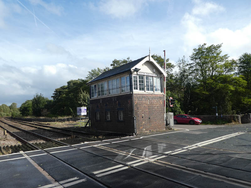 The signalbox and level crossing