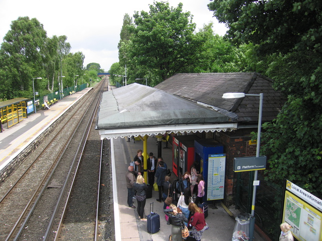 Maghull from footbridge looking
north