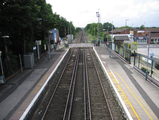 Maghull from footbridge looking
south