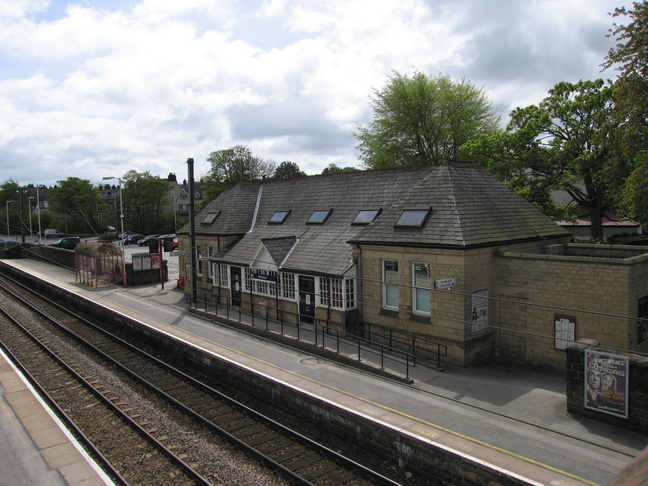 Menston building from
footbridge