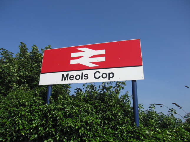 Meols Cop sign