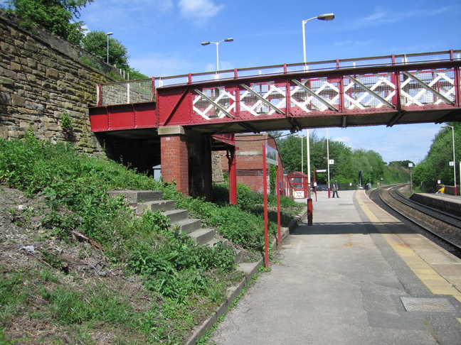 Morley platform 1 footbridge end