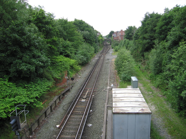 Ormskirk from bridge looking
south