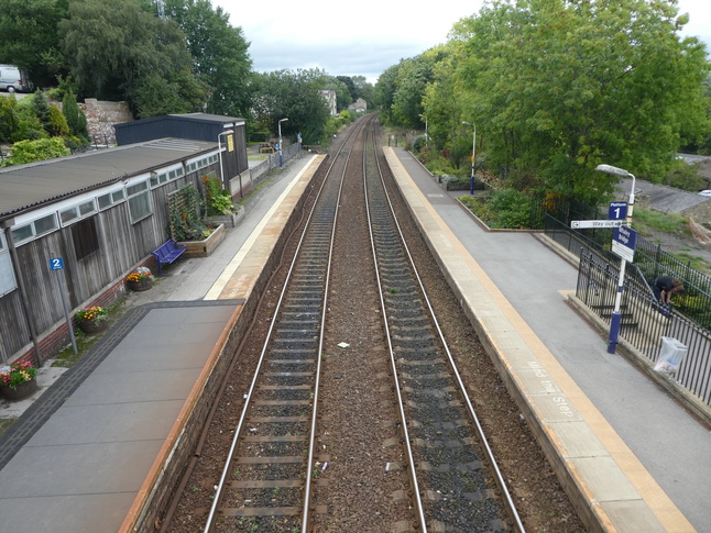 Whaley Bridge looking north from footbridge