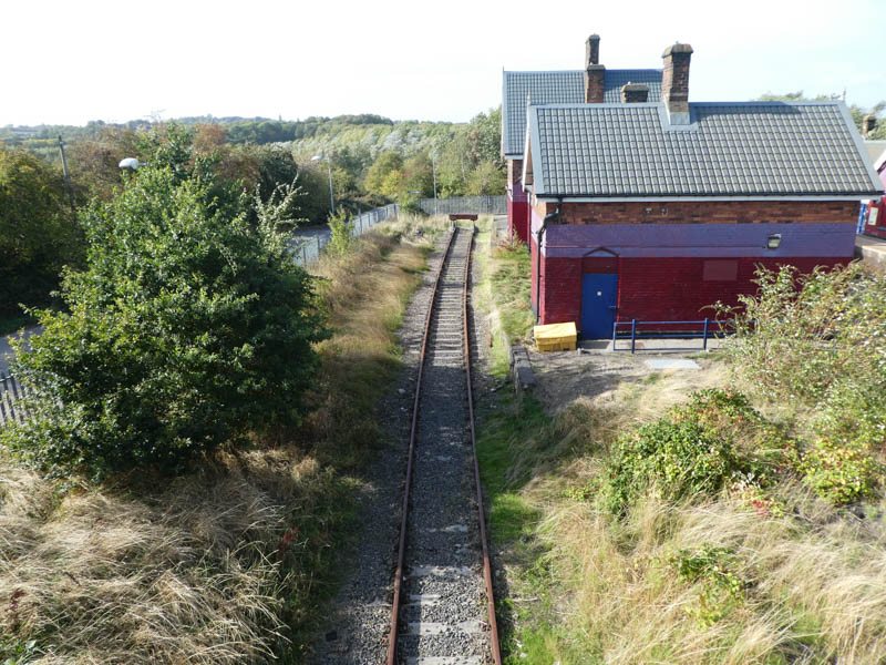 Behind the platform 2 building is a disused platform