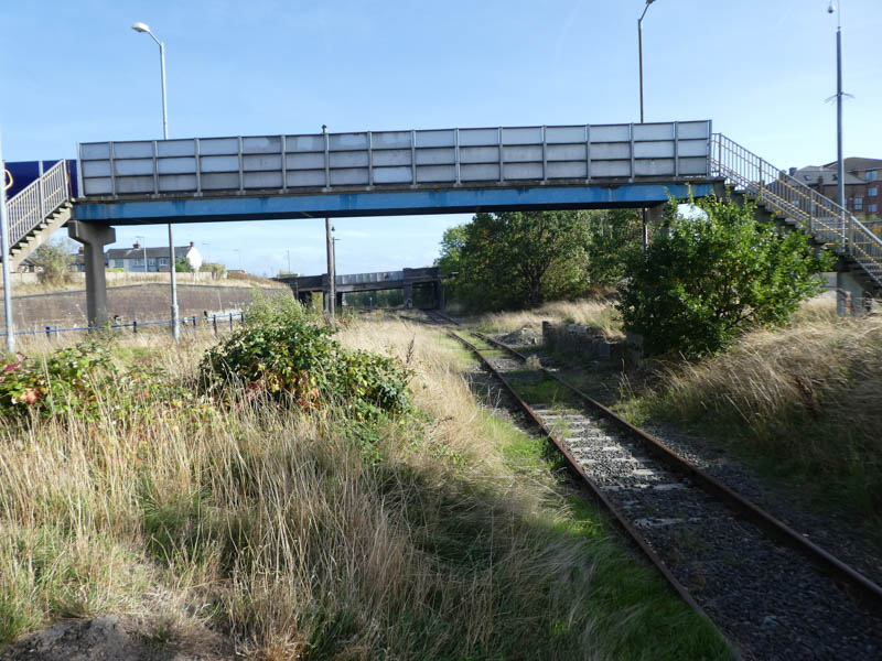 Looking south along the disused platform edge