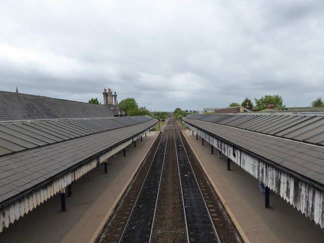 Worksop looking west from
footbridge