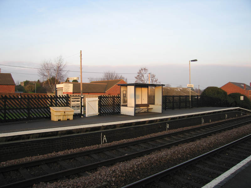 The shelter on platform 1