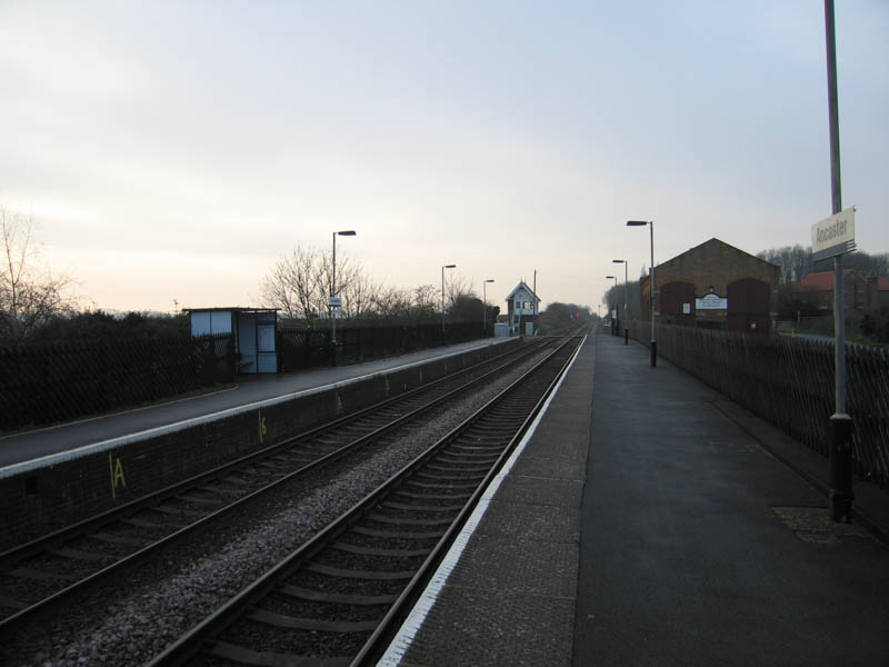 Looking back west along platform 1