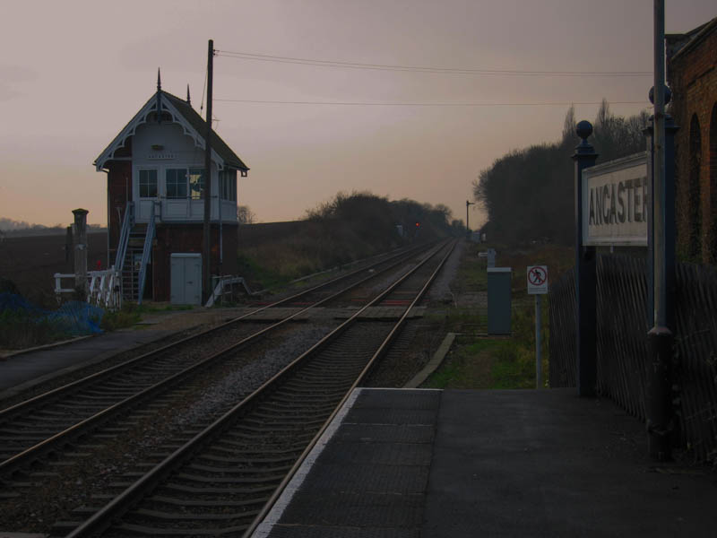 Looking west along the line