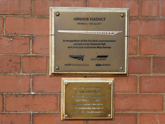 Arnside viaduct plaques