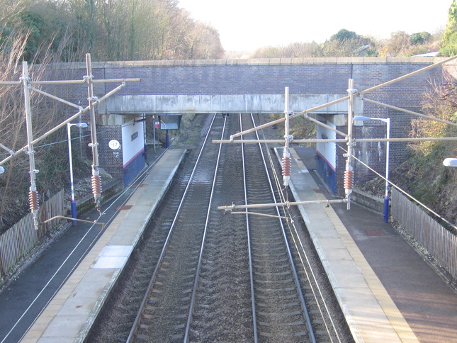 Looking west from Ashwell
and Morden footbridge