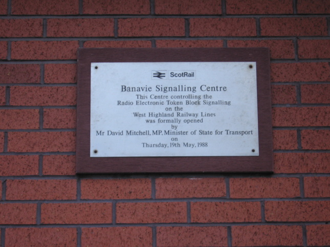 Banavie signalbox plaque