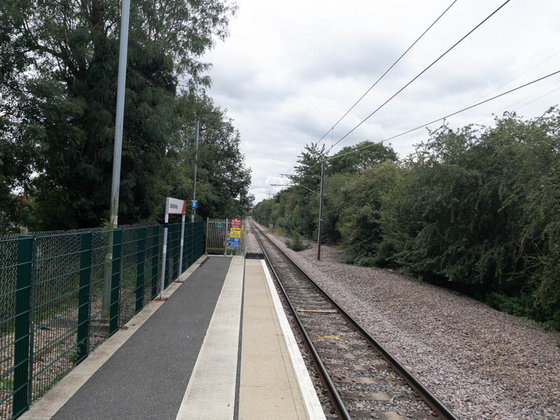 Looking east along the line from Battlesbridge
