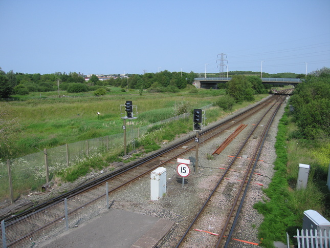 Bidston from footbridge looking
east