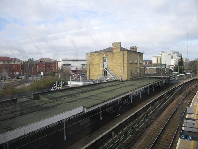 Bishops Stortford from
footbridge looking north