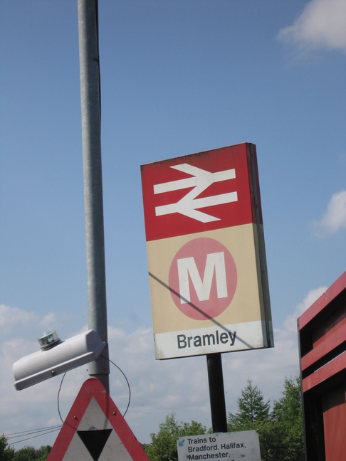 Bramley station sign