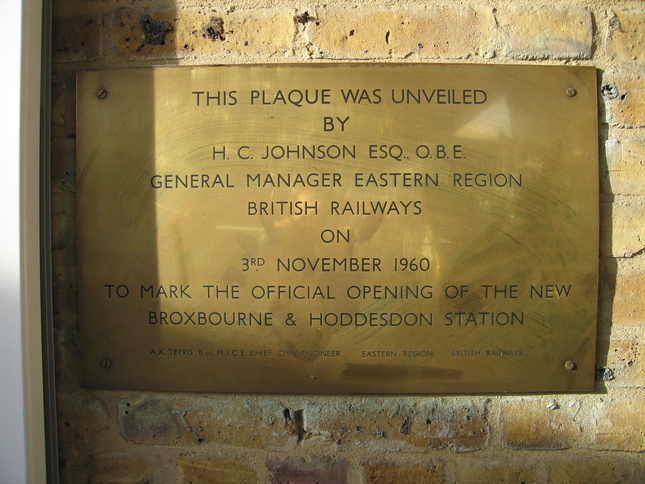 Broxbourne plaque