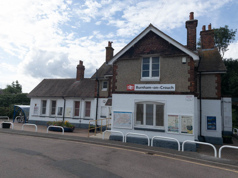 The front of the station building