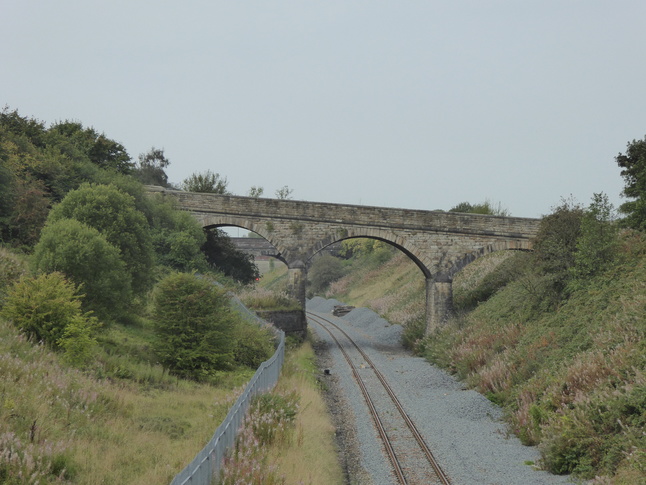 Burnley Barracks from
western bridge looking west