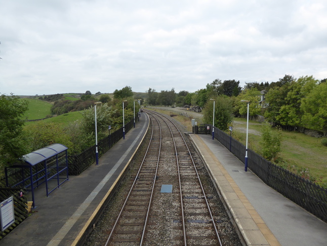 Clapham looking west from
footbridge