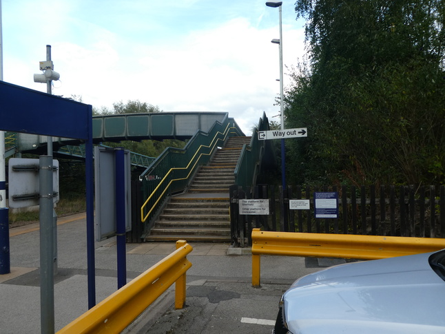 Conisbrough platform footbridge entrance