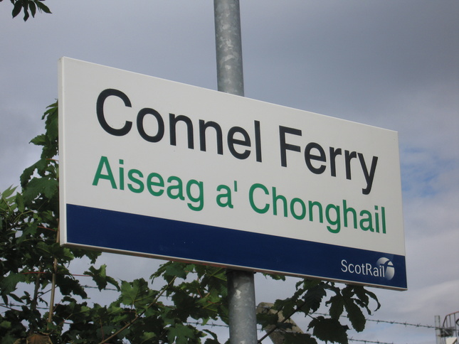 Connel Ferry platform sign