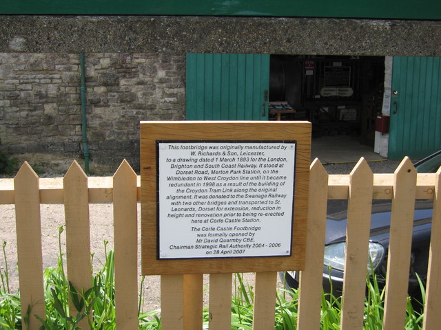 Corfe Castle footbridge
history