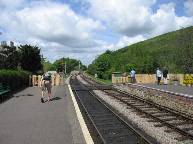 Corfe Castle looking northwest