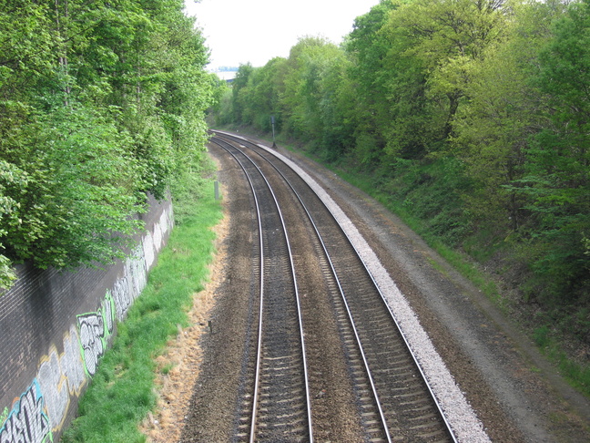 Deighton from bridge looking
east