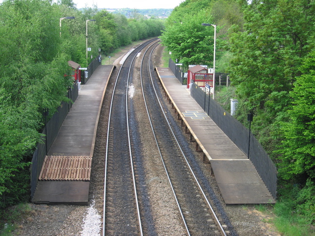 Deighton from bridge looking
west