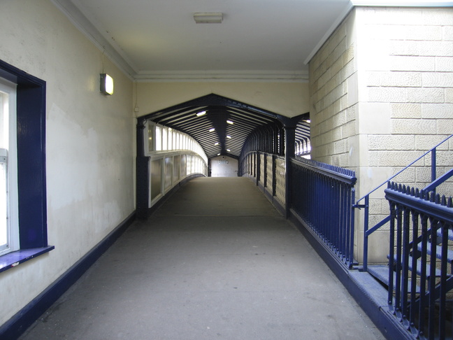 Dewsbury in footbridge