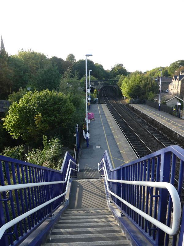 Down the steps to platform 2