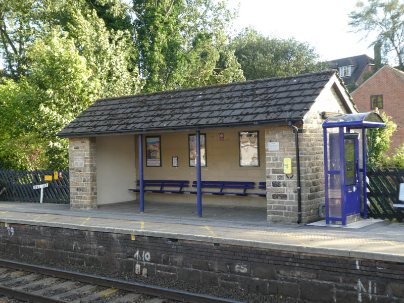 The station building on platform 2