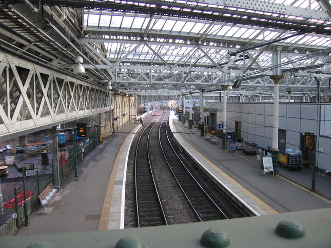 Edinburgh Waverley
platforms 1 and 2 from footbridge