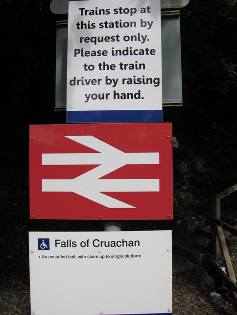 Falls of Cruachan sign