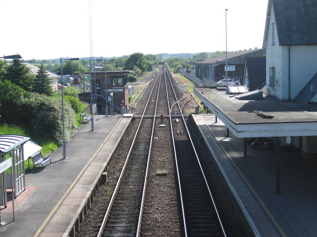 Gillingham looking west
from footbridge, close up