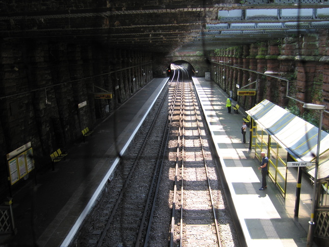 Green Lane from footbridge
looking south