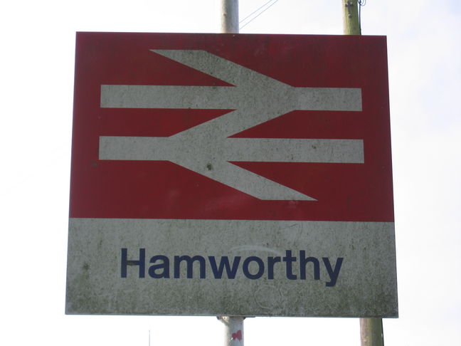 Hamworthy station sign